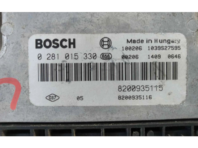 Řídící jednotka 8200935115, 0281015330   Nissan Primastar 2010