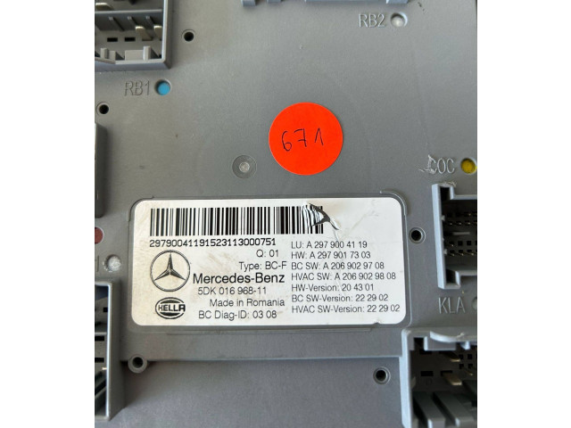 Подушка безопасности в сиденье A2979004119   Mercedes-Benz GLC C254