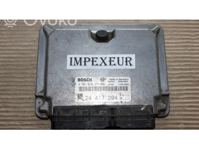 Řídící jednotka 24417204, 0281010457   Opel Astra G 2001