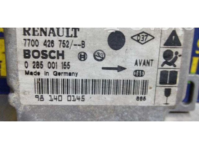 Блок управления надувных подушек 7700426752, 0285001155   Renault Clio I