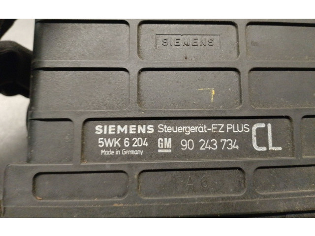 Řídící jednotka 90243734, 5WK6204   Opel Kadett E 1989