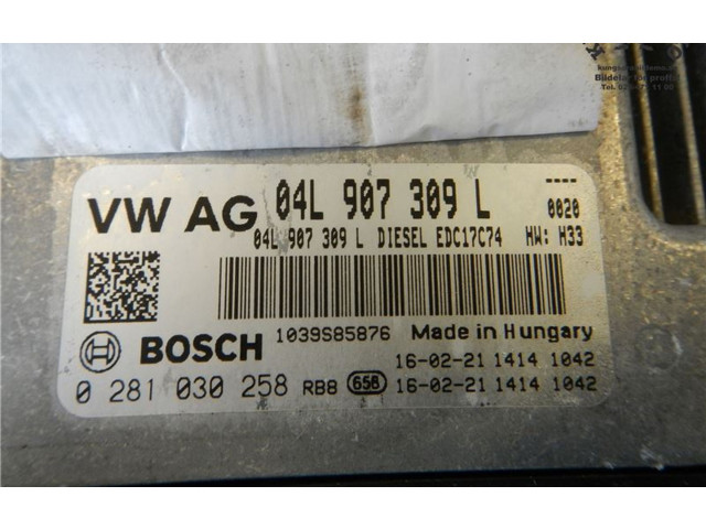Поршень Блок управления двигателя 2,0 TDI 0281030258, 04L906026FS  Audi A4 Allroad B9  