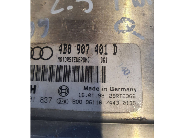 Řídící jednotka 0281001837, 4B0907401D   Audi A6 S6 C5 4B 1999