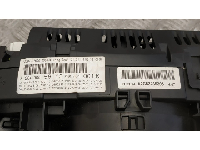 Přístrojová deska  Mercedes-Benz C W204 2014 A2049005813  
