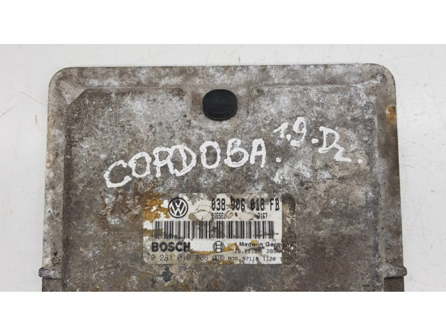 Блок управления двигателя 038906018FB, 0281010001   Seat Cordoba (6K)