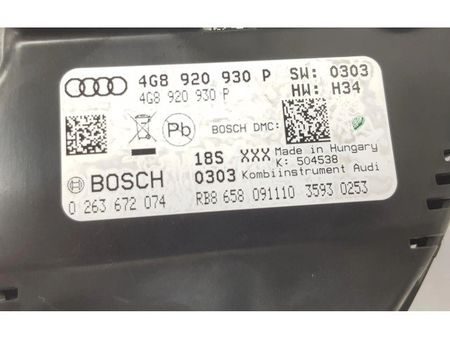 Přístrojová deska  Audi A7 S7 4G 2011 4G8920930P, 4G8920930P  