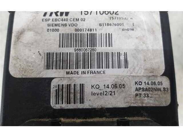 Jednotka ABS 15710602   Peugeot 407 2005