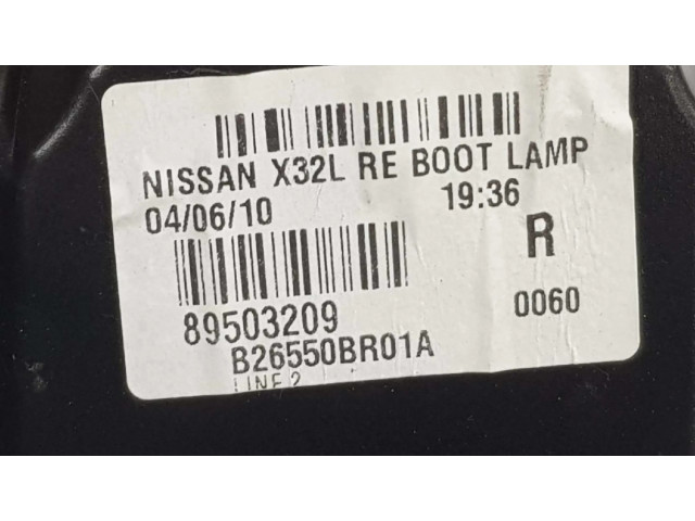 Задний фонарь правый 89503209, 26554BR00A    Nissan Qashqai   2006-2010 года