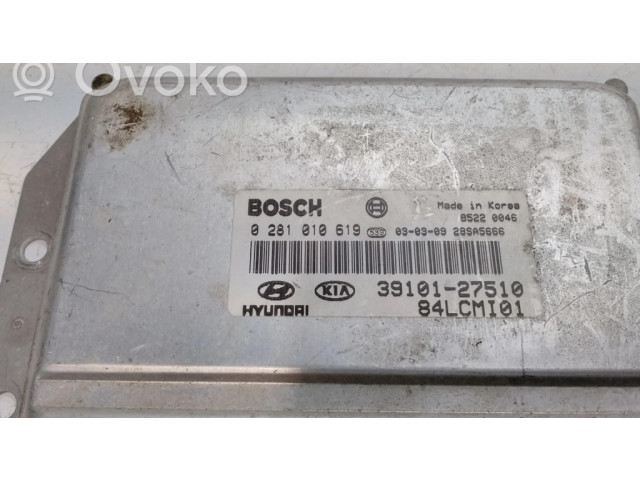 Řídící jednotka 0281010619, 3910127510   Hyundai Accent 2003