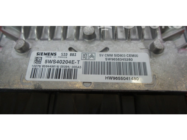 Řídící jednotka 5WS40204E-T, HW9655041480   Peugeot 407 2005