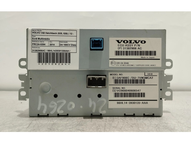 Дисплей    31382906AC, 98HL143930135AAA   Volvo V40 Cross country