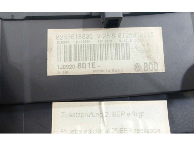 Спидометр (приборный щиток) 0263618006, IMPRK1265568   Volkswagen Bora 2000