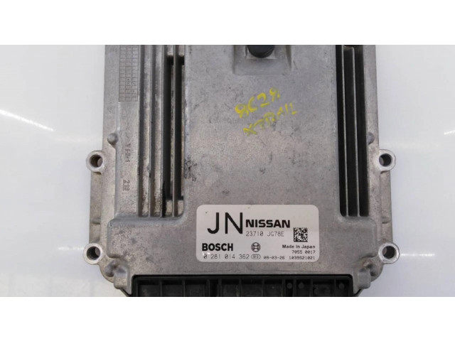 Řídící jednotka 0281014362, 13710JG78E   Nissan X-Trail T31 2007