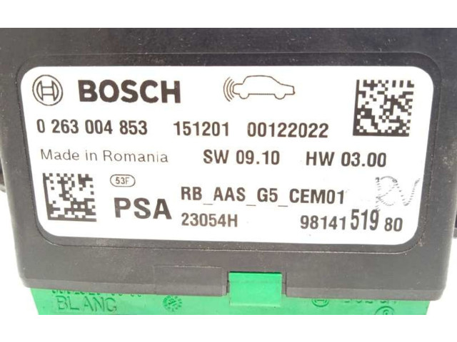 Řídící jednotka 9814151980, 0263004853   Peugeot 2008 I 2019