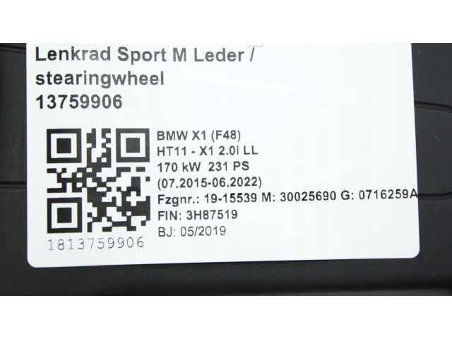 Volant BMW X1 F48 F49 2019   