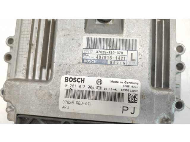 Řídící jednotka 0281013008, 37820RBDG71   Honda Accord 2006