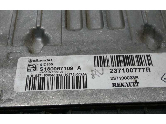 Блок управления двигателя 237100777R, 237100033R   Renault Fluence