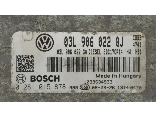 Řídící jednotka 03L906022QJ, 03L906022   Skoda Superb B6 (3T) 2010