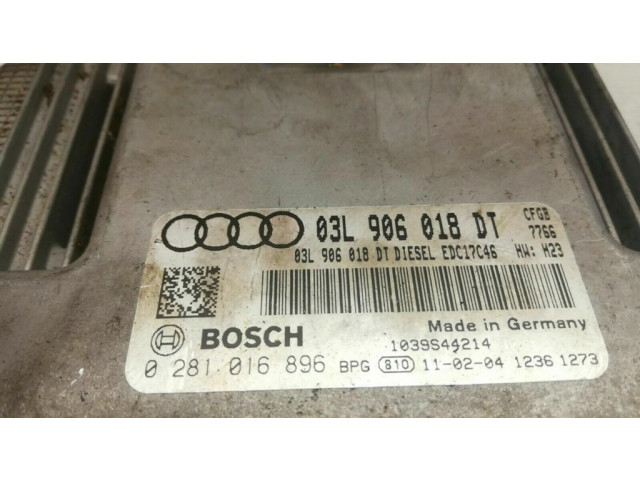 Блок управления двигателя 03L906018DT, 0281016896   Audi TT Mk1