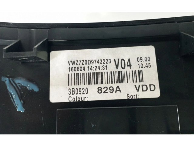 Панель приборов 3B0920829A   Volkswagen Passat Alltrack       