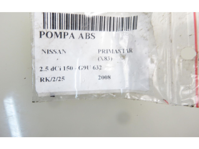 Jednotka ABS 8200951792, 15052212   Nissan Primastar 2008