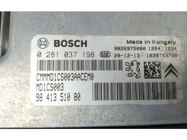 Řídící jednotka 9841351080, 0281037198   Peugeot 3008 II 2021