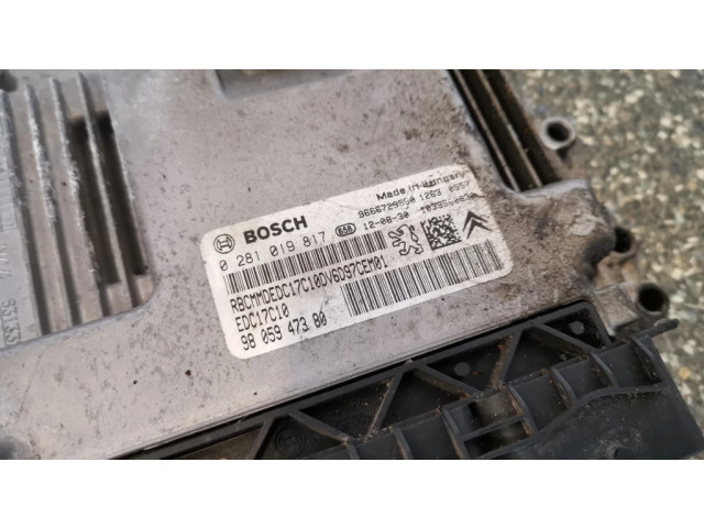 Блок управления двигателя 0281019817, 9805947380   Citroen C3 Picasso