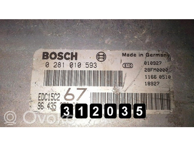 Řídící jednotka 0281010593   Peugeot 406 2001