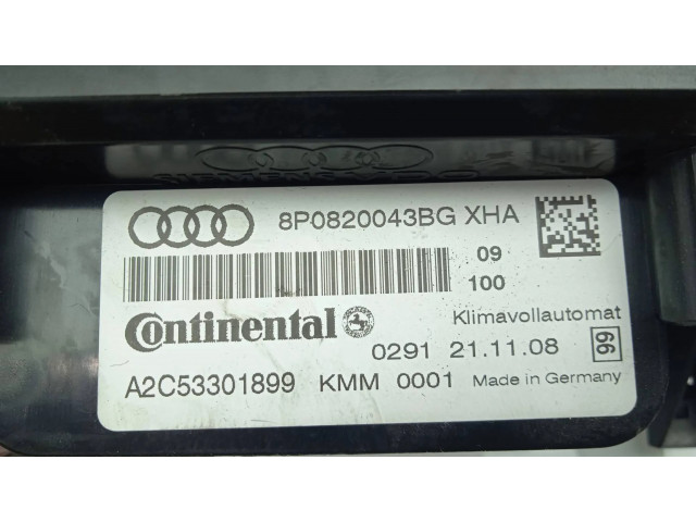 Блок управления климат-контролем 8P0820043BG   Audi A3 S3 8P