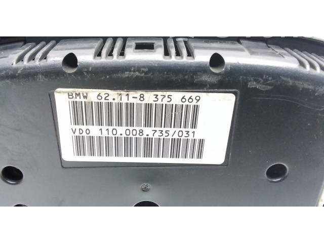 Přístrojová deska  BMW 5 E39 2001 8375669, 62118375669  