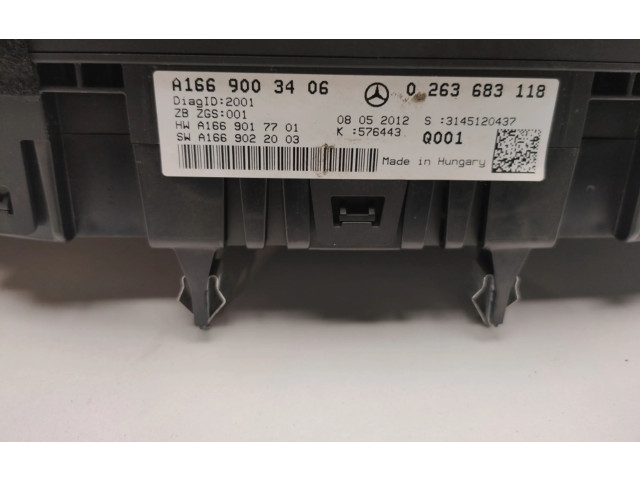 Přístrojová deska  Mercedes-Benz GL X166 2012 A1669003406  