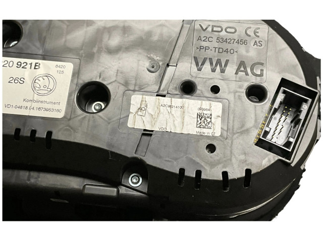 Přístrojová deska  Skoda Octavia Mk3 (5E) 2015 5E0920921B, A2C53427456  