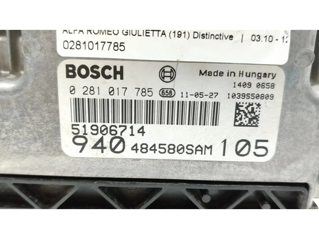 Řídící jednotka 0281017785   Alfa Romeo Giulietta 2011
