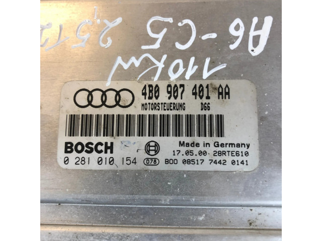 Блок управления двигателя 4B0907401AA, 28RTE610   Audi A6 S6 C5 4B