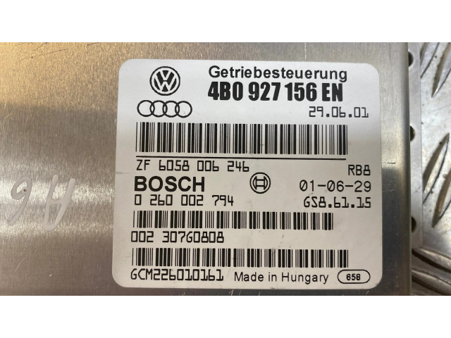 Блок управления коробкой передач 4B0927156EN, 6058006246   Audi A6 S6 C5 4B