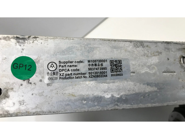 Интеркулер  9837473980, 8012015001   Citroen C5 X 1.2