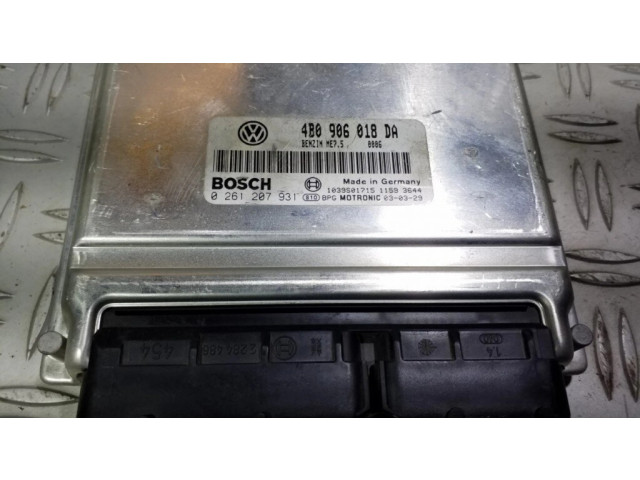 Řídící jednotka 4B0906018DA, 0261207931   Volkswagen PASSAT B5.5 2003