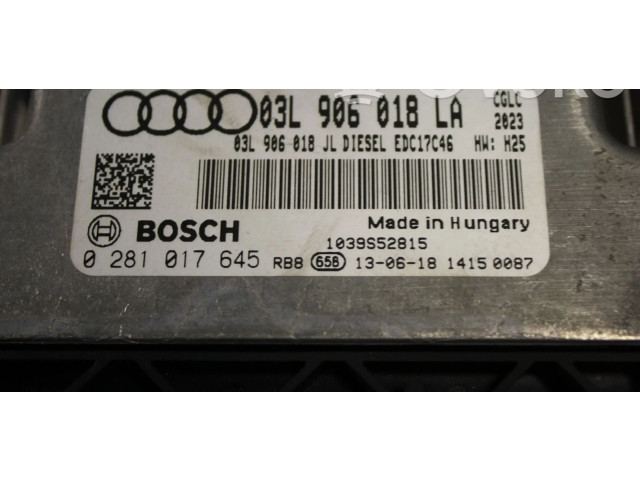 Řídící jednotka 03L906018LA, 0281017645   Audi A6 S6 C7 4G 2013