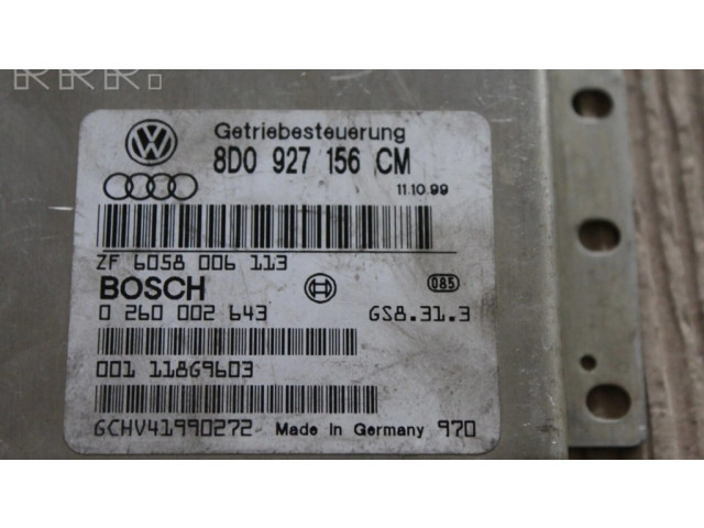 Блок управления коробкой передач 8D0927156CM, 0260002643   Audi A4 S4 B5 8D