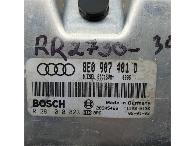 Блок управления двигателя 8E0907401D, 0281010823   Audi A6 S6 C5 4B