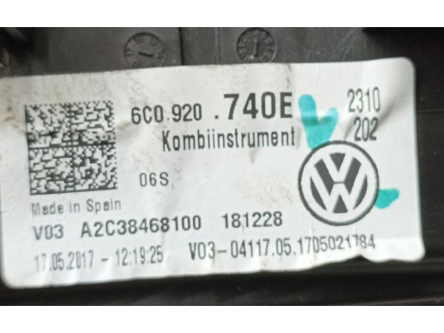 Přístrojová deska  Volkswagen Polo II 86C 2F 1985 6C0920740E, A2C38468100  