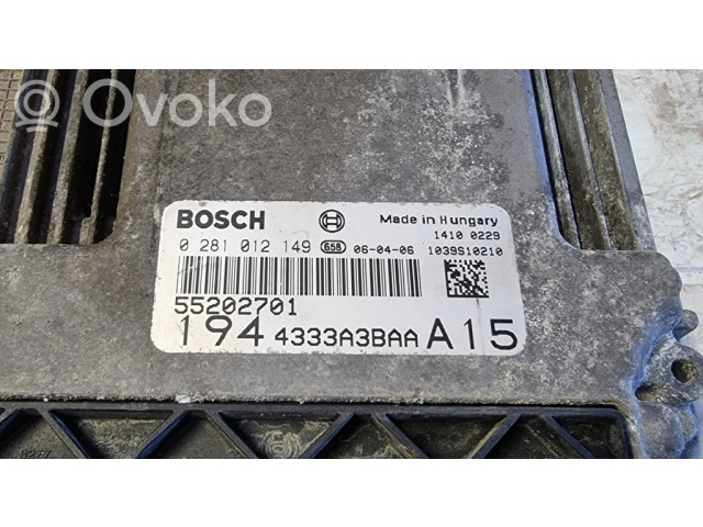 Řídící jednotka 0281012149, 55202701   Fiat Croma 2006