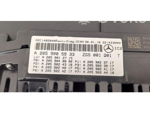 Панель приборов 2059005933, 2539009105   Mercedes-Benz GLC X253 C253       