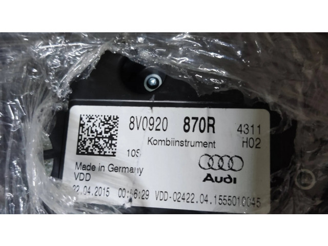 Панель приборов 8V0920870R, 1555010045   Audi A3 S3 8V       