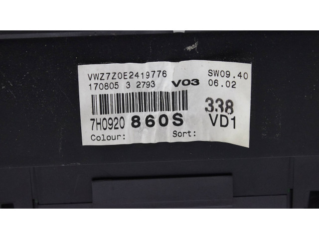 Přístrojová deska  Volkswagen Transporter - Caravelle T5 2009 7h0920860s, 88311346  