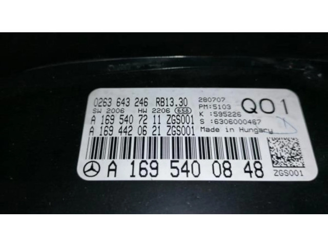 Přístrojová deska  Mercedes-Benz A W169 2007 A1695400848  