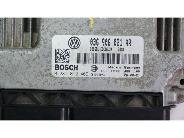 Блок управления двигателя 03G906021AR, 0281012469   Volkswagen Caddy