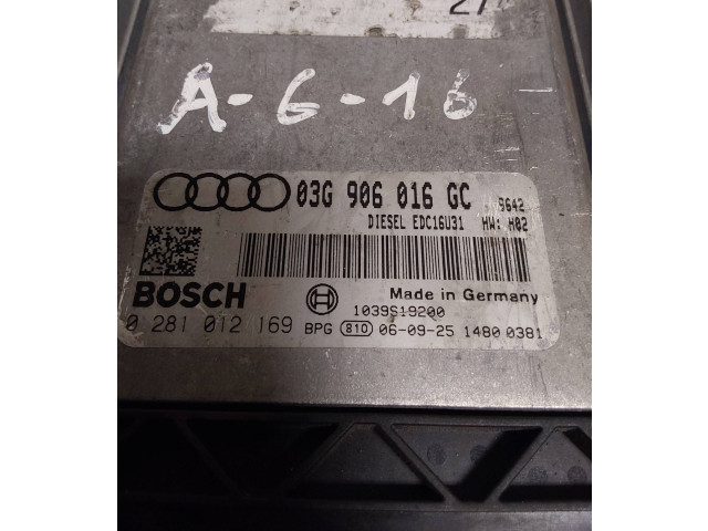 Řídící jednotka 03G906016GC, 0281012169   Audi A6 S6 C6 4F 2007