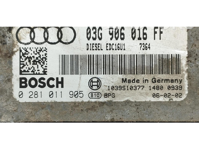 Řídící jednotka 03G906016FF, 03G906016FF   Audi A3 S3 8P 2006