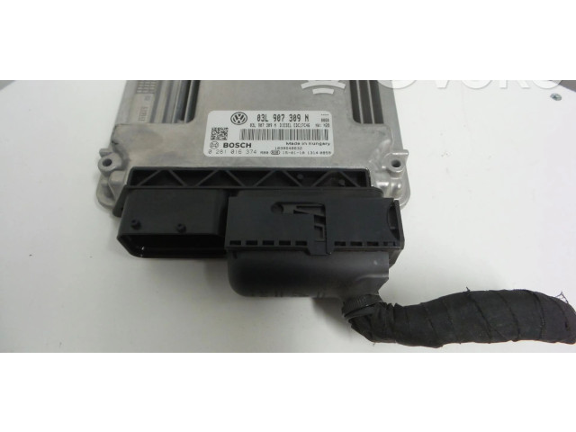 Блок управления двигателя 03L907309N, 0281016374   Volkswagen Touran II